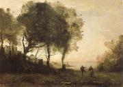 rural scene  Jean Baptiste Camille  Corot